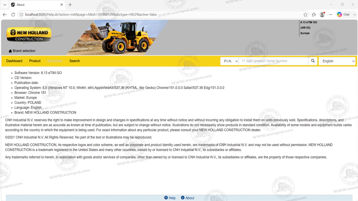 eTIM GO NEW HOLLAND CONSTRUCTION 02.2026