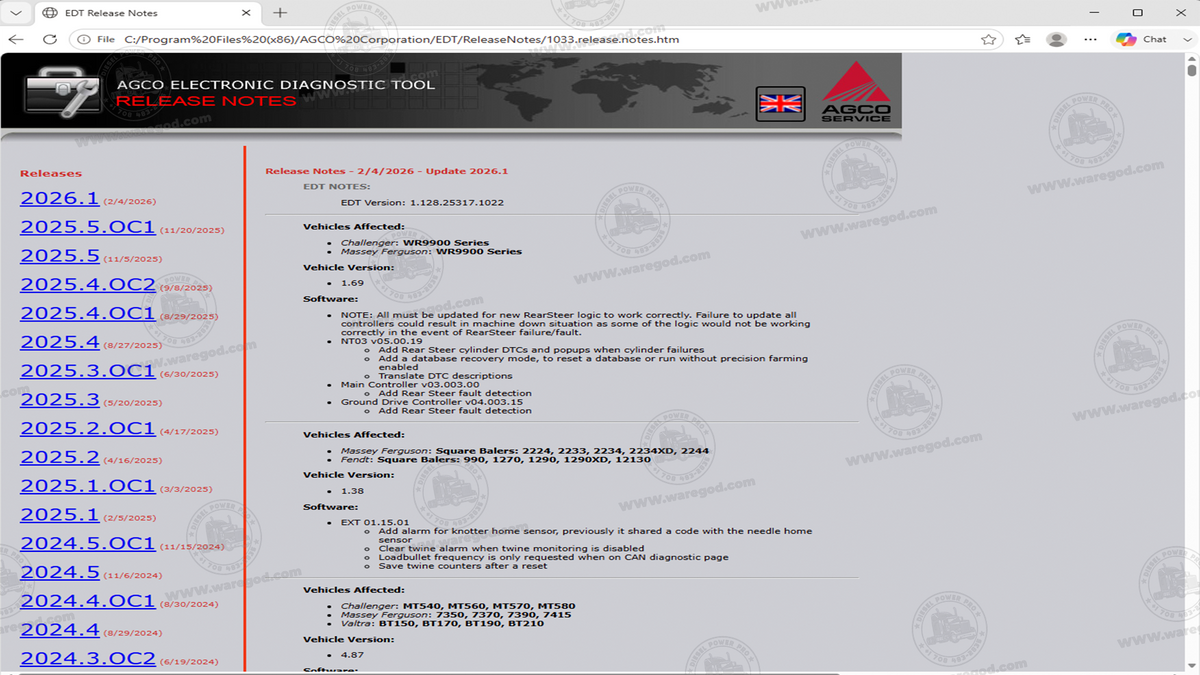 AGCO EDT 02.2026