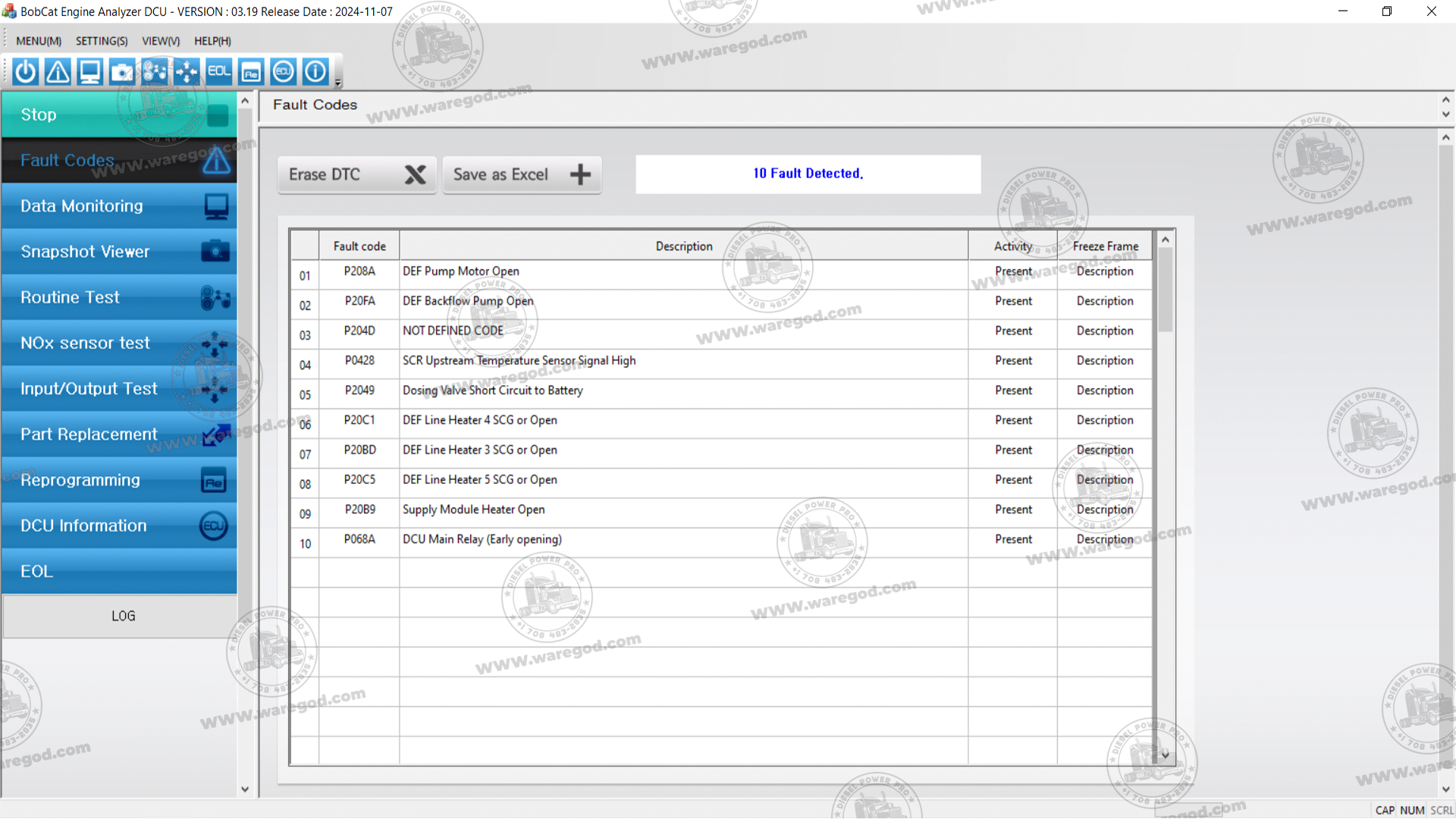 BOBCAT ENGINE ANALYZER DCU 03.20 [04.2026]