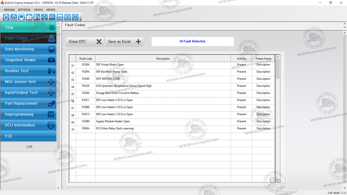 BOBCAT ENGINE ANALYZER DCU 03.19 [11.2024]