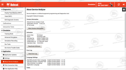 BOBCAT SERVICE ANALYZER 5.44.3.24
