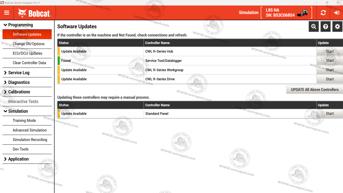 BOBCAT SERVICE ANALYZER 92.15