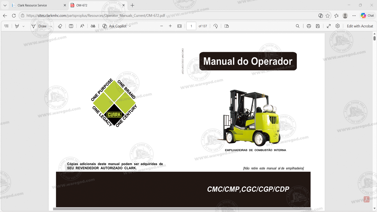CLARK FORKLIFT PARTS PRO PLUS 570 [03.2026]