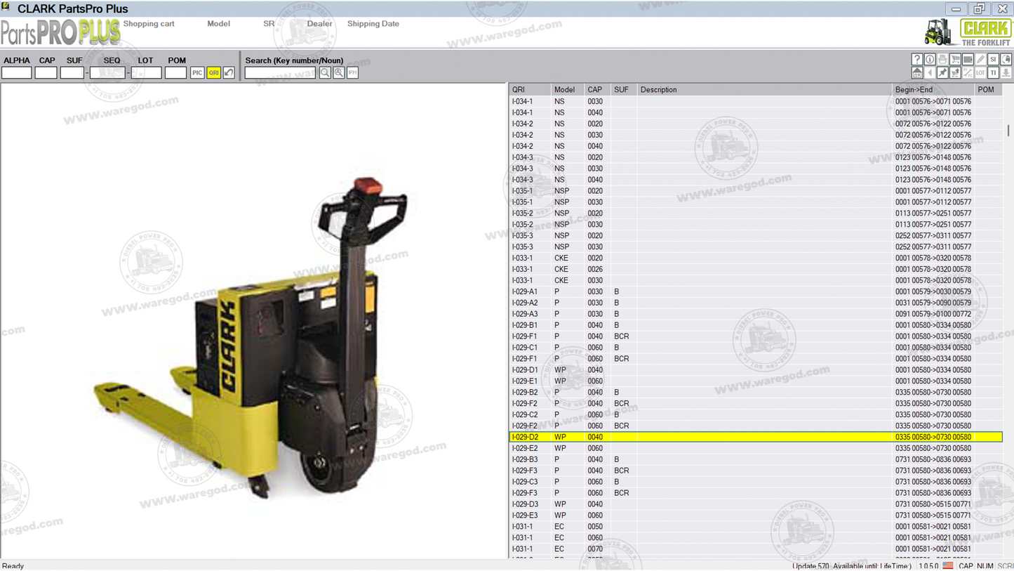 CLARK FORKLIFT PARTS PRO PLUS 570 [03.2026]
