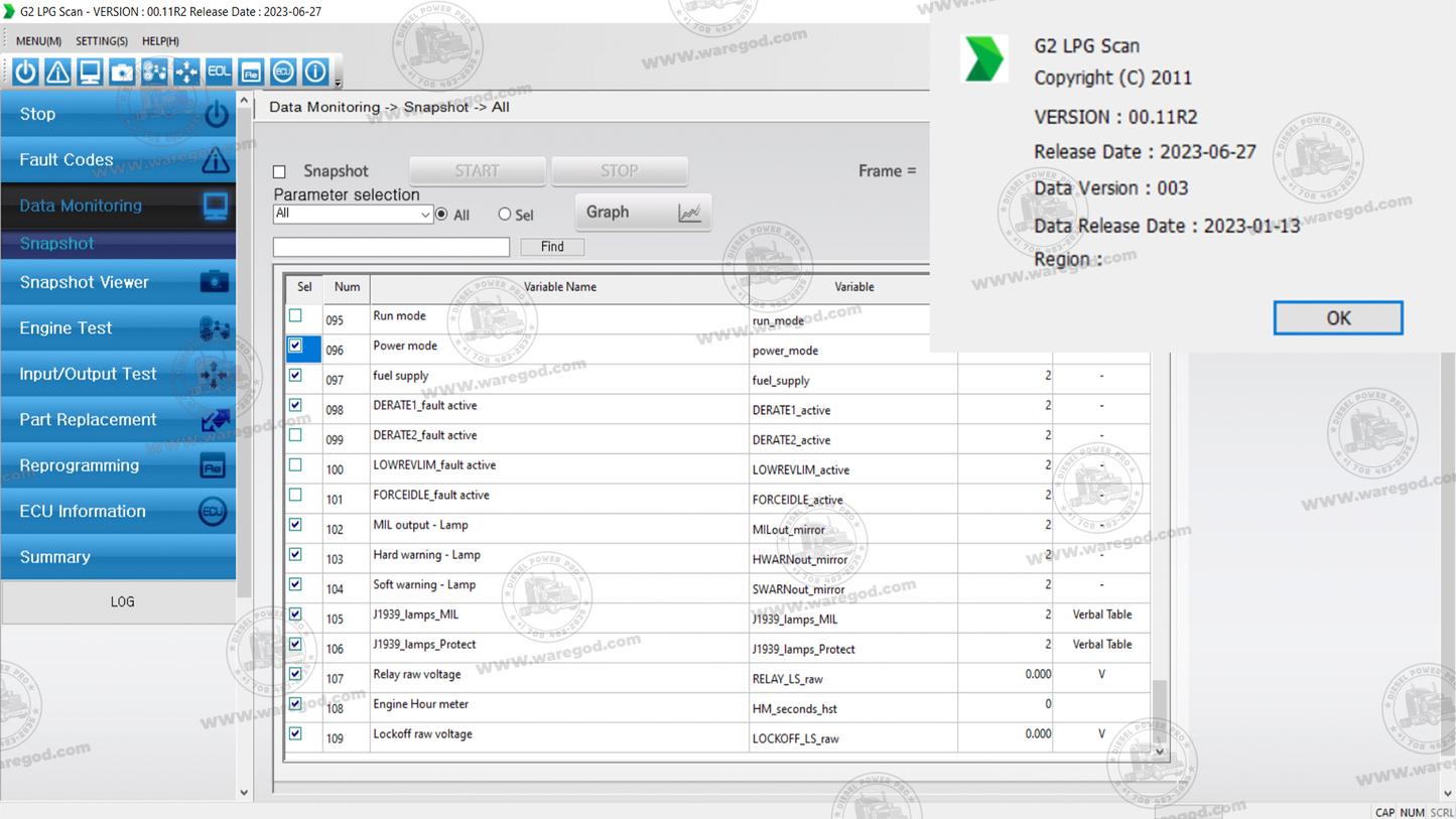 DOOSAN DIAGNOSTIC TOOL G2 LPG SCAN 00.11 R2 [06.2023]