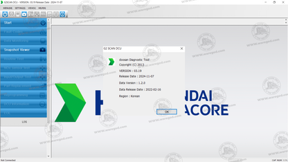 DOOSAN DIAGNOSTIC TOOL G2 SCAN DCU 03.19 [11.2024]