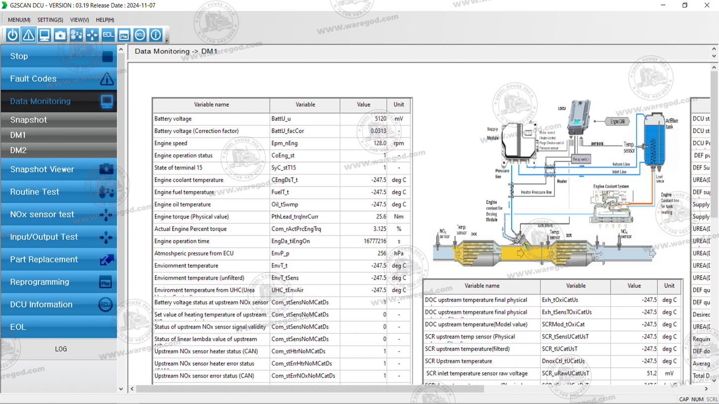 DOOSAN DIAGNOSTIC TOOL G2 SCAN DCU 03.19 [11.2024]