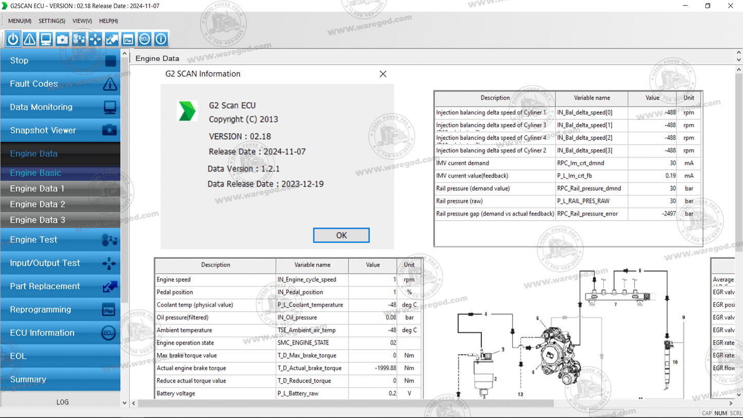 DOOSAN DIAGNOSTIC TOOL G2 SCAN ECU 02.18 [11.2024]