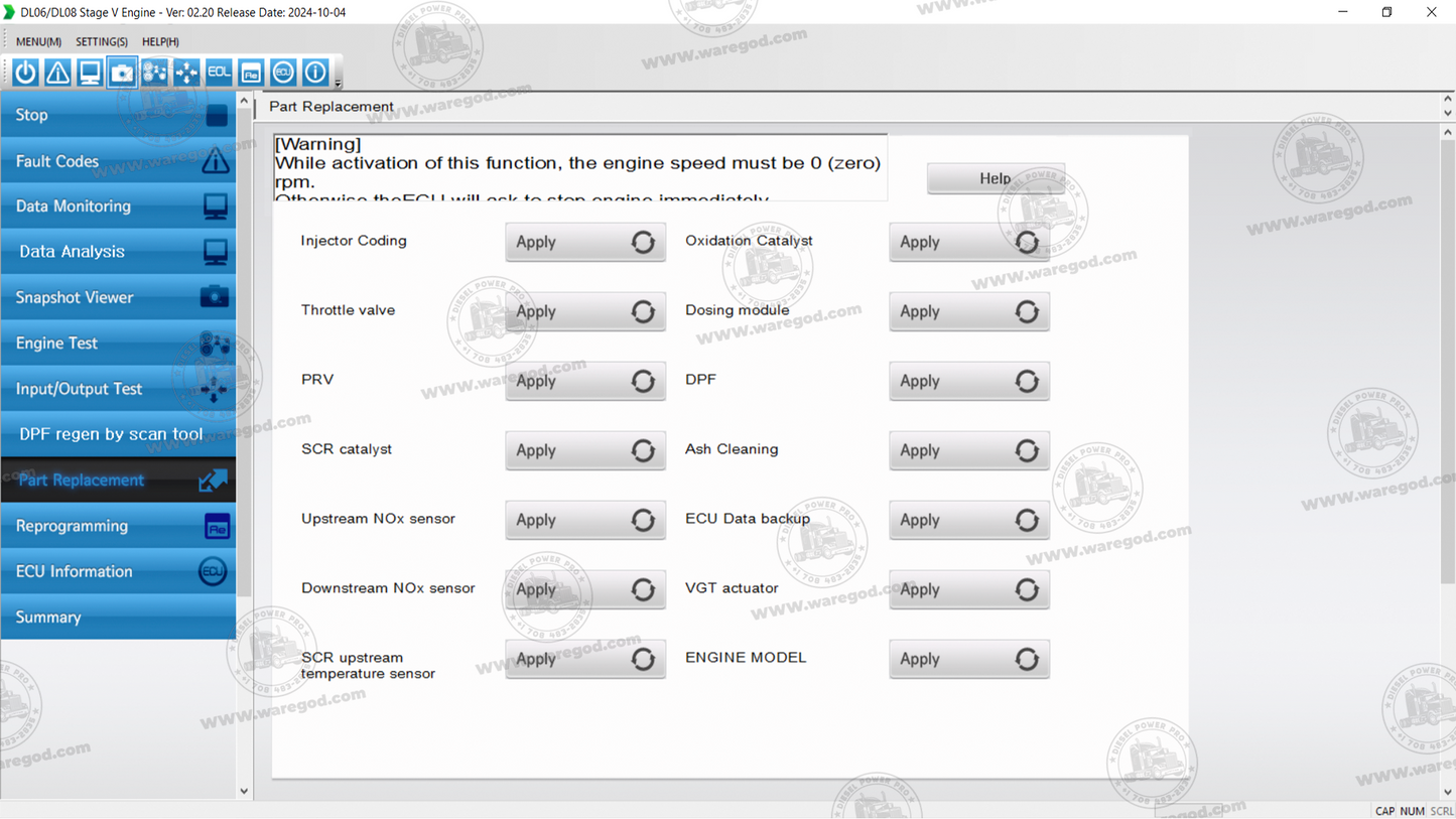 DOOSAN DIAGNOSTIC TOOL STAGE V DL06-08 ENGINE 02.20 [10.2024]