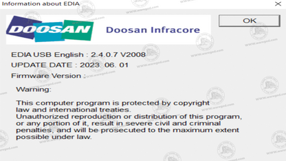 DOOSAN EDIA TRUCK STANDARD 2.4.0.7 V2008 [06.2023]