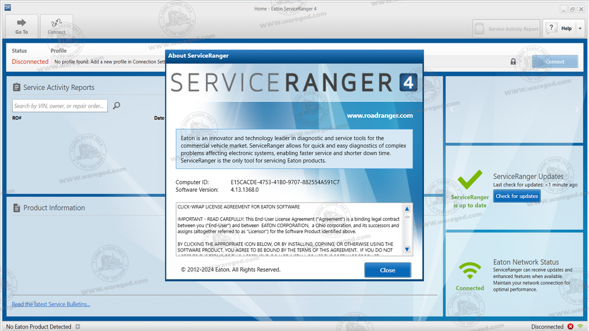 Service Ranger 4 EATON SERVICE RANGER 4.13 – DIESEL POWER PRO