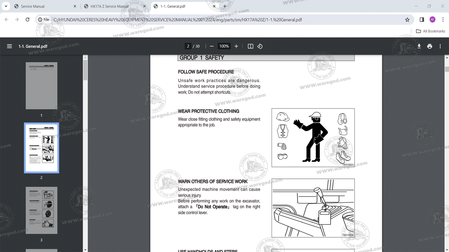 HYUNDAI CERES HEAVY EQUIPMENT SERVICE MANUAL 01.2024