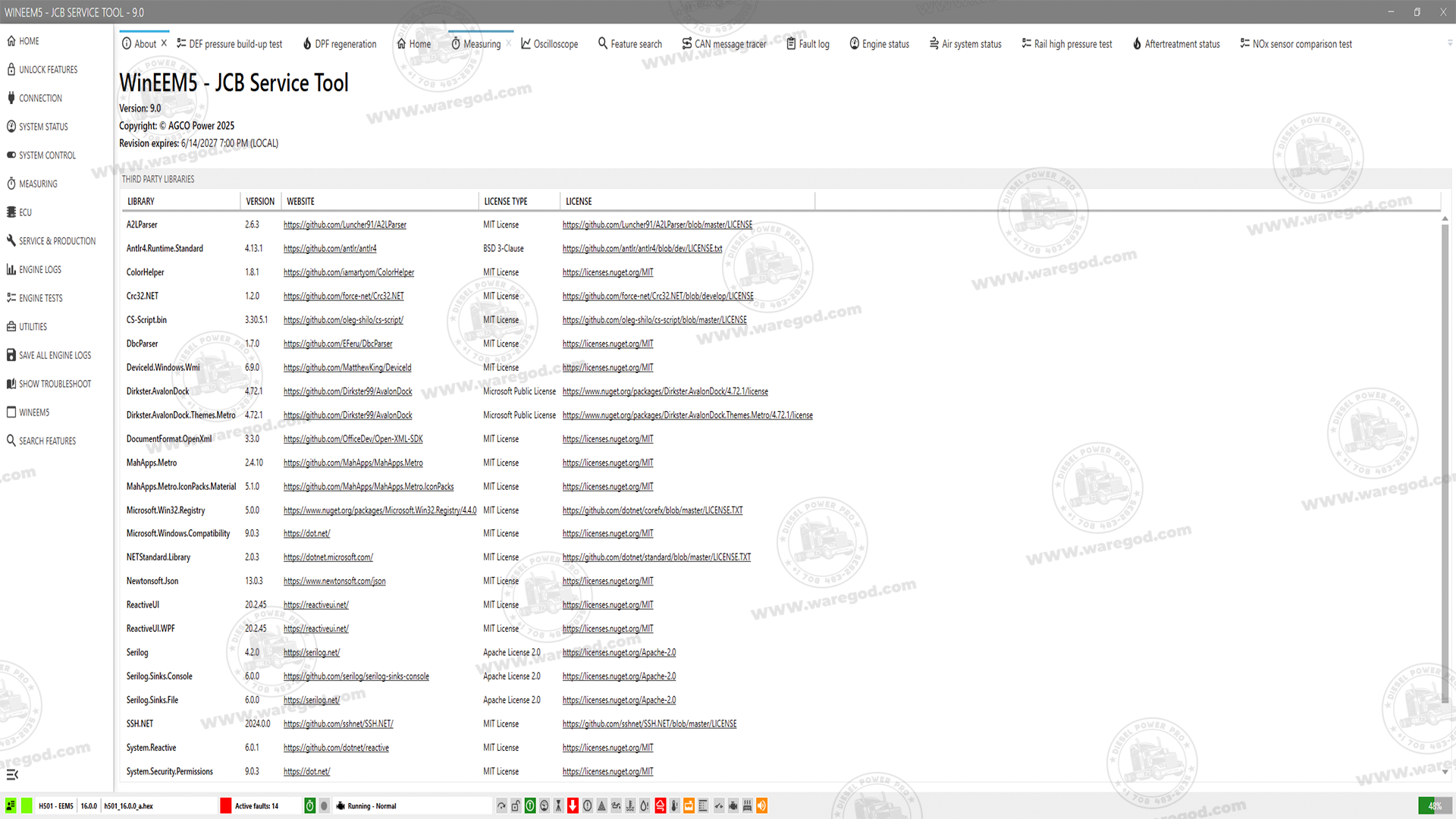 JCB WinEEM5 SERVICE TOOL 9.0