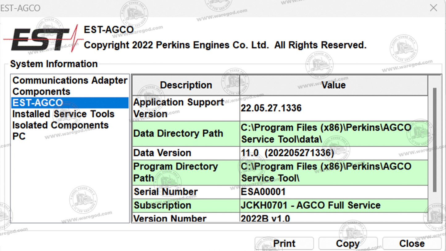 PERKINS EST-AGCO 2022B