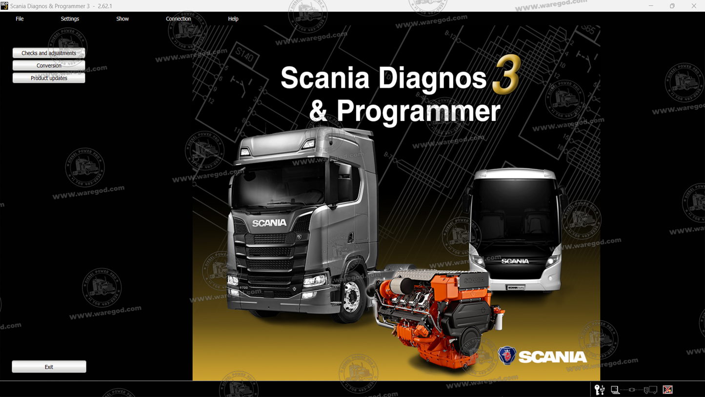 SCANIA DIAGNOS & PROGRAMMER MARINE & INDUSTRIAL 3 2.62.1.11