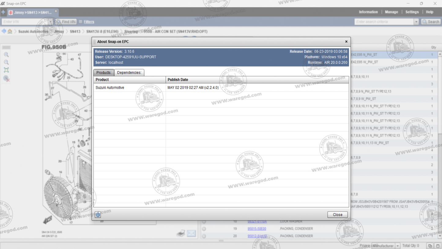 SUZUKI WORLDWIDE SNAP-ON EPC 05.2019