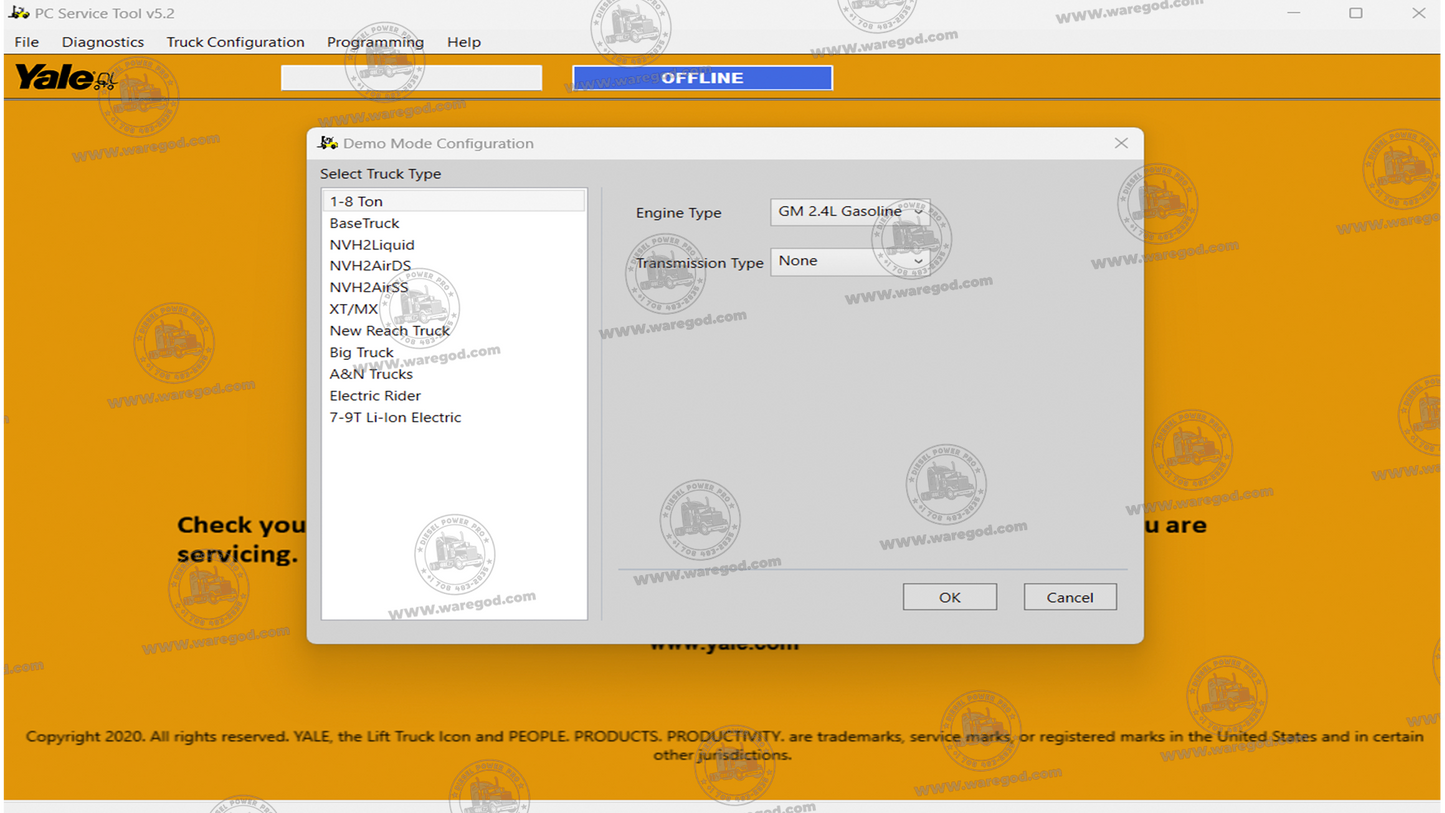 YALE PC SERVICE TOOL 5.2