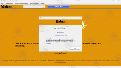 YALE PC SERVICE TOOL 5.5.18 ORIGINAL ACTIVATION