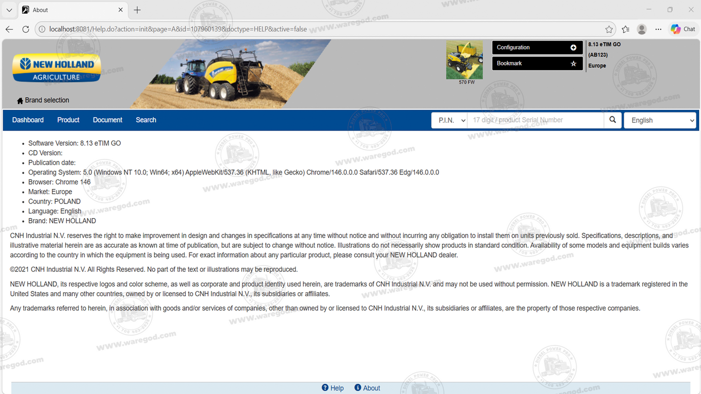 eTIM GO NEW HOLLAND AGRICULTURE 08.2025