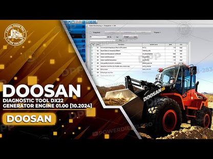DOOSAN DIAGNOSTIC TOOL DX22 GENERATOR ENGINE 01.00 [10.2024]